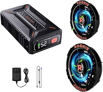 ファンバッテリーセット 52V 40500mAh 暴風 ファン付き作業服用 Amazon.co.jp: 【2025モデル 業界最強52V】40500mAh ファン